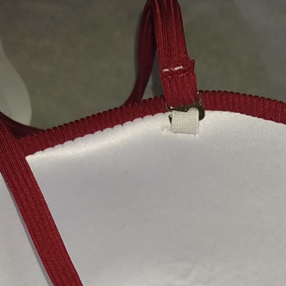Red Ribbed Bikini Top - Picture 6 of 9